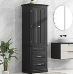 Tall Storage Cabinet with Three Drawers for Bathroom/Office