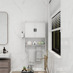 Bathroom Wall Cabinet with Doors,Adjustable Shelf,Towel Bar and Paper Holder, Over The Toilet Storage Cabinet, Medicine Cabinet for Bathroom