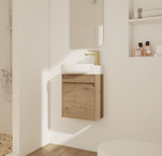 Soft Close Doors Bathroom Vanity With Sink,16 Inch For Small Bathroom