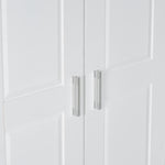Storage Cabinet with Two Doors for Bathroom, Office, Adjustable Shelf, MDF Board, White