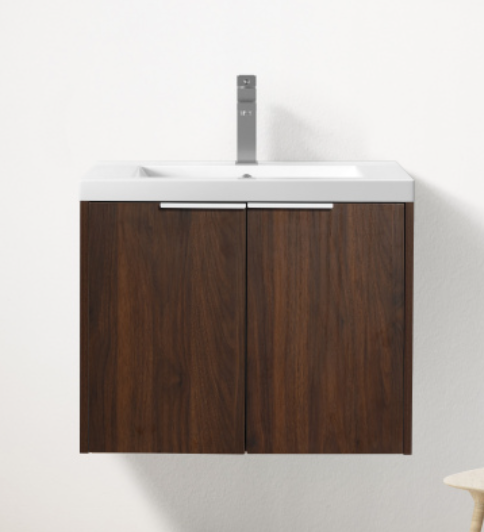 Bathroom Cabinet With Sink,Soft Close Doors,Float Mounting Design,24 Inch For Small Bathroom,24x18