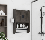 Bathroom Wall Cabinet with Doors,Adjustable Shelf,Towel Bar and Paper Holder, Over The Toilet Storage Cabinet, Medicine Cabinet for Bathroom