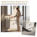 20-inch Off-White Wall-Mounted Compact Bathroom Mini Vanity Unit 20-inch Basin with Sink Designed for Compact Bathrooms Floating Vanity Unit