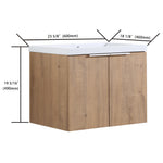 Bathroom Cabinet With Sink,Soft Close Doors,Float Mounting Design,24 Inch For Small Bathroom,24x18