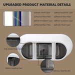 59" Acrylic Freestanding Bathtub, Stand Alone Soaking Tub, Gloss White Finish, Chrome Overflow & Pop-Up Drain