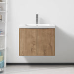 Bathroom Cabinet With Sink,Soft Close Doors,Float Mounting Design,24 Inch For Small Bathroom,24x18