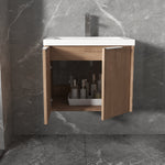 Bathroom Cabinet With Sink,Soft Close Doors,Float Mounting Design,24 Inch For Small Bathroom,24x18