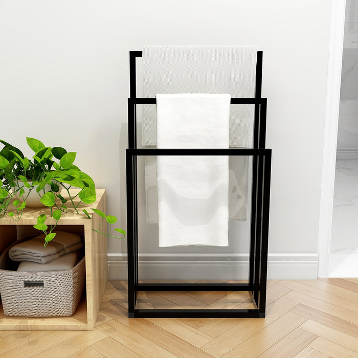 Metal Freestanding Towel Rack 3 Tiers Hand Towel Holder Organizer for Bathroom Accessories