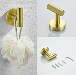3-Pieces Bathroom Hardware Accessories Set - Towel Bar, Toilet Paper Holder, Robe Towel Hooks
