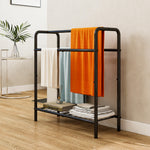 3 Tier Metal Towel Rack, Freestanding Towel Holder for Bathroom, Save Space with Storage, Display Rack for Bedroom, Bathroom, Swimming Pool