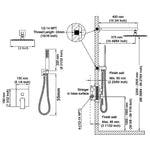 Shower System Shower Faucet Combo Set Wall Mounted with 12" Rainfall Shower Head and handheld shower faucet