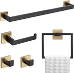 5 Pieces Bathroom Hardware Accessories Set Towel Bar Set Wall Mounted,Stainless Steel