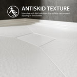 48x32 Inch White Acrylic Shower Base, Center Drain, Non-Slip Surface