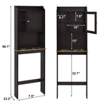 Modern Over The Toilet Space Saver Organization Wood Storage Cabinet for Home, Bathroom - Espresso