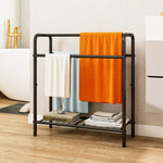 3 Tier Metal Towel Rack, Freestanding Towel Holder for Bathroom, Save Space with Storage, Display Rack for Bedroom, Bathroom, Swimming Pool