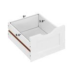 White Bathroom Storage Cabinet, Freestanding Cabinet with Drawers