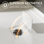 48x32 Inch White Acrylic Shower Base, Center Drain, Non-Slip Surface