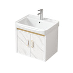 20-inch Off-White Wall-Mounted Compact Bathroom Mini Vanity Unit 20-inch Basin with Sink Designed for Compact Bathrooms Floating Vanity Unit