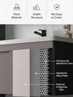 17-inch Wall-Mounted Compact Bathroom Vanity with Integrated Ceramic Sink—A Modern, Floating Single-Door Vanity Ideal for Small Bathrooms and Apartments