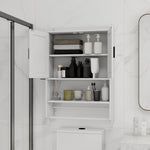Bathroom Wall Cabinet with Doors,Adjustable Shelf,Towel Bar and Paper Holder, Over The Toilet Storage Cabinet, Medicine Cabinet for Bathroom