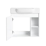 24'' Wall-Mounted Bathroom Vanity with White Ceramic Sink & Soft-Close Door