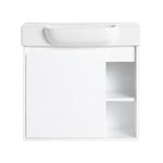 24'' Wall-Mounted Bathroom Vanity with White Ceramic Sink & Soft-Close Door