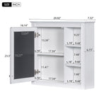 30'' x 28'' Medicine Cabinet, Wall Mounted Bathroom Storage Cabinet, Modern Bathroom Wall Cabinet with Mirror,Medicine Cabinet, Mirror Cabinet with 3 Open Shelves (Not Include Bathroom Vanity )