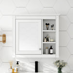 30'' x 28'' Medicine Cabinet, Wall Mounted Bathroom Storage Cabinet, Modern Bathroom Wall Cabinet with Mirror,Medicine Cabinet, Mirror Cabinet with 3 Open Shelves (Not Include Bathroom Vanity )