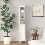 66.92" Tall Bathroom Storage Cabinet with Adjustable Shelves,Slim 1 Doors Freestanding Cabinet with Anti-Tip, Open compartments, for Home, Small Spaces, Bathroom,Kitchen, Living Room