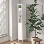 66.92" Tall Bathroom Storage Cabinet with Adjustable Shelves,Slim 1 Doors Freestanding Cabinet with Anti-Tip, Open compartments, for Home, Small Spaces, Bathroom,Kitchen, Living Room