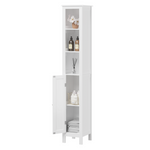 66.92" Tall Bathroom Storage Cabinet with Adjustable Shelves,Slim 1 Doors Freestanding Cabinet with Anti-Tip, Open compartments, for Home, Small Spaces, Bathroom,Kitchen, Living Room