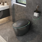 Unique Smart Toile, One Piece Toilet with Bidet Built In,Auto Open/Close Seat, Foot Sensor, LED Display,Night Light, Warm Water & Dryer,Grey