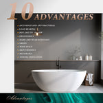 59'' Solid Surface Matte Tub, Solid Surface Soaking Tub, Stone Resin Freestanding Bathtub, Thick Edge Stand Alone Tubs with Overflow, Pop-up Drain, Matte White
