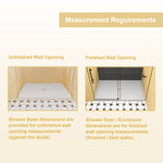 32" x 60" Shower Base Shower pan white Left Drain