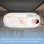 59 "Acrylic freestanding tub, Gloss white, with chrome overflow and pop-up Drain, CUPC Certified