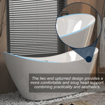 59 "Acrylic freestanding tub, Gloss white, with chrome overflow and pop-up Drain, CUPC Certified