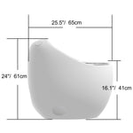 One-piece Bathroom Comfort Height Compact Toilet,1.28 GPF Single Flush Tankless Egg-shaped Built-in Purifying Basin Toilet,Simple Toilets for Bathrooms