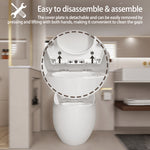 One-piece Bathroom Comfort Height Compact Toilet,1.28 GPF Single Flush Tankless Egg-shaped Built-in Purifying Basin Toilet,Simple Toilets for Bathrooms