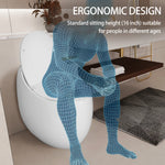 One-piece Bathroom Comfort Height Compact Toilet,1.28 GPF Single Flush Tankless Egg-shaped Built-in Purifying Basin Toilet,Simple Toilets for Bathrooms