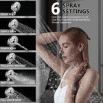 Lift-Up Diverter Bathtub Faucet with 6 Settings Handheld Shower in Chrome (Rough-in Valve Not Included)