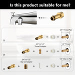 Lift-Up Diverter Bathtub Faucet with 6 Settings Handheld Shower in Chrome (Rough-in Valve Not Included)