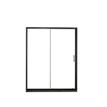 60.in W x 72.in H Single Sliding Shower Door, 1/5 inch Thick Clear Tempered Glass Shower Door with Stainless Steel Handle