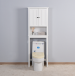 Modern Over The Toilet Space Saver Organization Wood Storage Cabinet for Home, Bathroom - Espresso