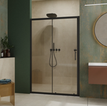60.in W x 72.in H Single Sliding Shower Door, 1/5 inch Thick Clear Tempered Glass Shower Door with Stainless Steel Handle