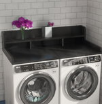 Washer Dryer Countertop with Non-slip Pads, Laundry Wood Shelf Topper with Edge, 54" Width x 27.5" Depth Double Layer Organizer for Washer and Dryer Laundry Hamper Counter Storage Organization