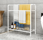 3 Tier Metal Towel Rack, Freestanding Towel Holder for Bathroom, Save Space with Storage, Display Rack for Bedroom, Bathroom, Swimming Pool