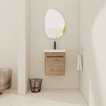 18'' Floating Wall-Mounted Bathroom Vanity with Ceramic Sink & Soft-Close Cabinet Door, For Small Bathroom