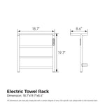 Heated Towel Rack with Top Shelf, 3-Bar Towel Wall MountedWarmer for Bathroom with Intelligent Touch Screen Timer, 304 Stainless Steel Polished