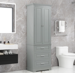Tall Storage Cabinet with Three Drawers for Bathroom/Office