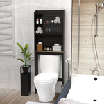 Modern Over The Toilet Space Saver Organization Wood Storage Cabinet for Home, Bathroom - Espresso